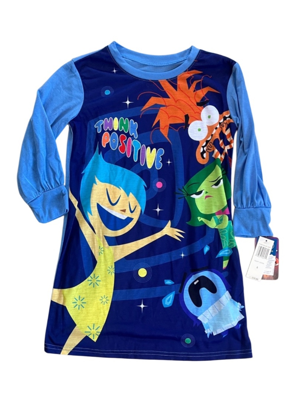 Disney Pixar Inside Out 2 Girls Nightgown, Long Sleeve New with tags - Picture 4 of 6